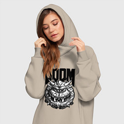 Женское худи-платье КАКОДЕМОН DOOM Z, цвет: миндальный — фото 2