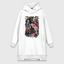Женское худи-платье The Witcher wild hunt, цвет: белый