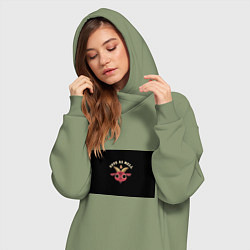 Женское худи-платье Чертовски мило Cute as hell, цвет: авокадо — фото 2