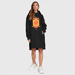 Женское худи-платье Gryffindor, цвет: черный — фото 2