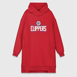Женское худи-платье Los Angeles Clippers, цвет: красный
