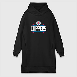 Женское худи-платье Los Angeles Clippers, цвет: черный