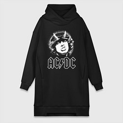 Женское худи-платье ACDC Angus, цвет: черный
