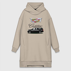 Женское худи-платье Cadillac, цвет: миндальный