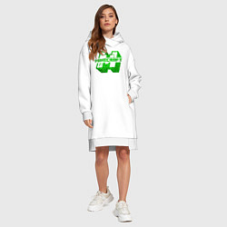 Женское худи-платье Minecraft, цвет: белый — фото 2