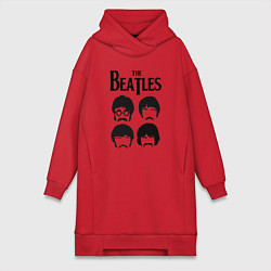 Женское худи-платье The Beatles Liverpool Four, цвет: красный
