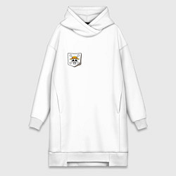 Женское худи-платье One piece, цвет: белый
