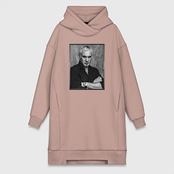 Женское худи-платье Валерий Меладзе, цвет: пыльно-розовый