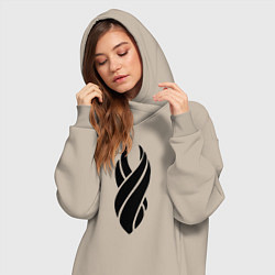 Женское худи-платье DEAD SPACE МЁРТВЫЙ КОСМОС, цвет: миндальный — фото 2