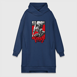 Женское худи-платье BERSERK БЕРСЕРК, цвет: тёмно-синий