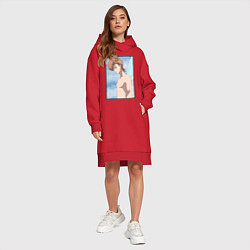 Женское худи-платье Арлекин Кинг, цвет: красный — фото 2