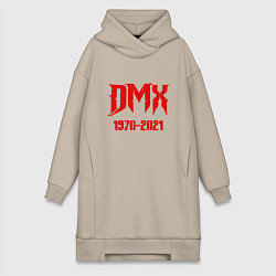 Женское худи-платье DMX - Rest In Peace, цвет: миндальный