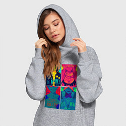 Женское худи-платье Gurren Lagann posters, цвет: меланж — фото 2