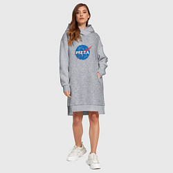 Женское худи-платье NASA Pizza, цвет: меланж — фото 2
