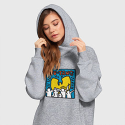 Женское худи-платье Wu-Tang People, цвет: меланж — фото 2