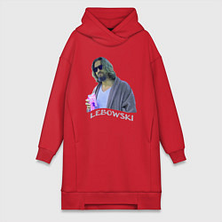 Женское худи-платье Большой Лебовски Чувак, цвет: красный