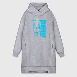 Женское худи-платье Love Death And Robots Zima Blue, цвет: меланж