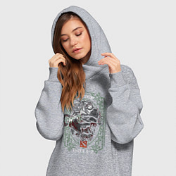 Женское худи-платье ПУДЖ ДОТА 2 PUDGE DOTA 2, цвет: меланж — фото 2