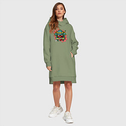 Женское худи-платье Ронин, цвет: авокадо — фото 2
