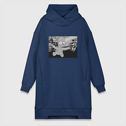 Женское худи-платье Simpsons x Nirvana, цвет: тёмно-синий