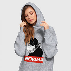 Женское худи-платье Кенма Некома Волейбол!, цвет: меланж — фото 2
