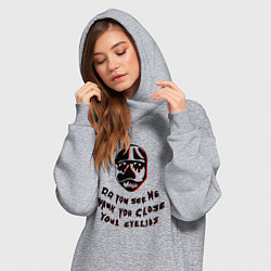 Женское худи-платье Bloody nose, цвет: меланж — фото 2