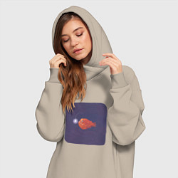 Женское худи-платье Удильщик, цвет: миндальный — фото 2