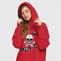 Женское худи-платье Как у КНЯZZя Король и Шут, цвет: красный — фото 2