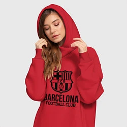 Женское худи-платье Barcelona FC, цвет: красный — фото 2