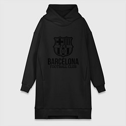 Женское худи-платье Barcelona FC, цвет: черный