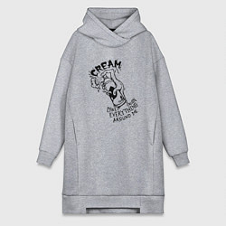 Женское худи-платье Graffiti Cream, цвет: меланж