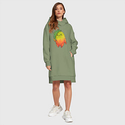 Женское худи-платье Манго, цвет: авокадо — фото 2