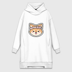 Женское худи-платье Тарумару, цвет: белый
