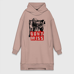 Женская толстовка-платье Мужчина с пистолетом