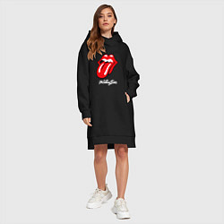 Женское худи-платье Rolling Stones Роллинг Стоунз, цвет: черный — фото 2