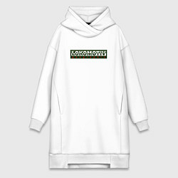 Женское худи-платье ЛОКОМОТИВ ЛОГО, цвет: белый