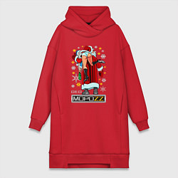 Женское худи-платье ДЕД МОРОZZ, цвет: красный