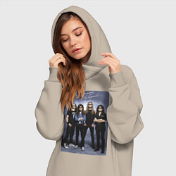 Женское худи-платье Ты помнишь, как всё начиналось?, цвет: миндальный — фото 2