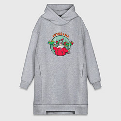 Женское худи-платье X-mas Futurama, цвет: меланж