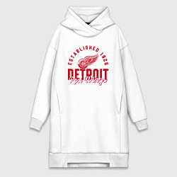 Женское худи-платье Detroit Red Wings Детройт Ред Вингз, цвет: белый