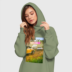 Женское худи-платье Игра: Forza Horizon 5, цвет: авокадо — фото 2