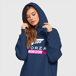 Женское худи-платье Forza Horizon 6 logo, цвет: тёмно-синий — фото 2