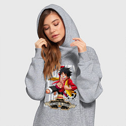 Женское худи-платье One Piece Monkey Большой Куш Манки, цвет: меланж — фото 2