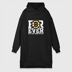 Женское худи-платье FOREVER NOT JUST WHEN WE WIN, Boston Bruins, Босто, цвет: черный