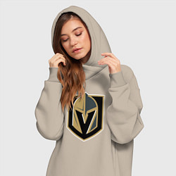 Женское худи-платье Vegas Golden Knights , Вегас Голден Найтс, цвет: миндальный — фото 2