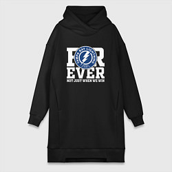 Женское худи-платье Тампа Бэй Лайтнинг Tampa Bay Lightning FOREVER NOT, цвет: черный