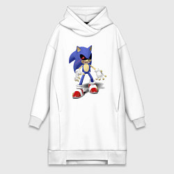 Женское худи-платье Sonic Exe Video game Hype, цвет: белый
