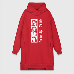 Женское худи-платье Клинок, рассекающий демонов Незуко, цвет: красный