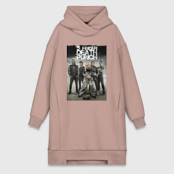 Женское худи-платье Five Finger Death Punch!, цвет: пыльно-розовый