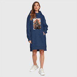 Женское худи-платье Vagabond, цвет: тёмно-синий — фото 2